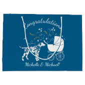 ダルマチアンベビーシャワーパピードッグ ラージペーパーバッグ (裏面)