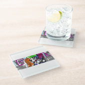 ダルマチアン市 ガラスコースター (アングル)