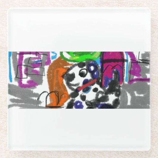 ダルマチアン市 ガラスコースター (正面)