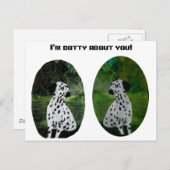 ダルマチアン犬おもしろい愛 ポストカード (正面/裏面)