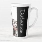 ダルマチアン犬かわいいスポッティ白黒マグ カフェラテマグ (右)