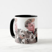 ダルマチアン犬かわいいスポッティ白黒マグ マグカップ (正面左)