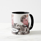 ダルマチアン犬かわいいスポッティ白黒マグ マグカップ (正面右)