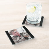 ダルマチアン犬かわいい動物の斑点 ガラスコースター (アングル)