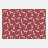 ダルマチアン犬のパターン ラッピングペーパーシート (正面)
