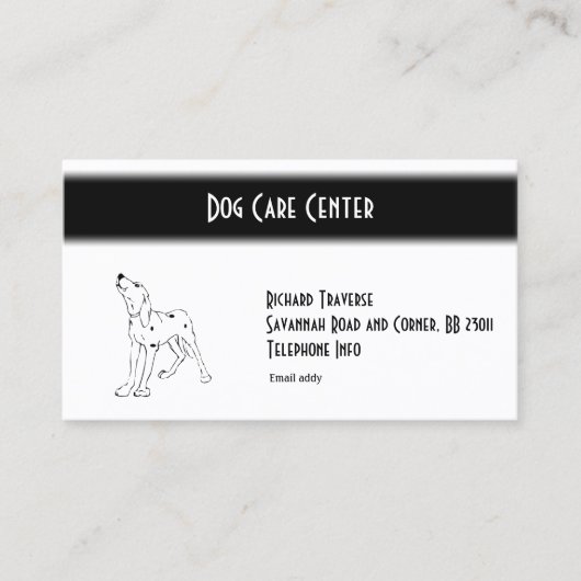 ダルマチアン犬の動物 名刺 (正面)