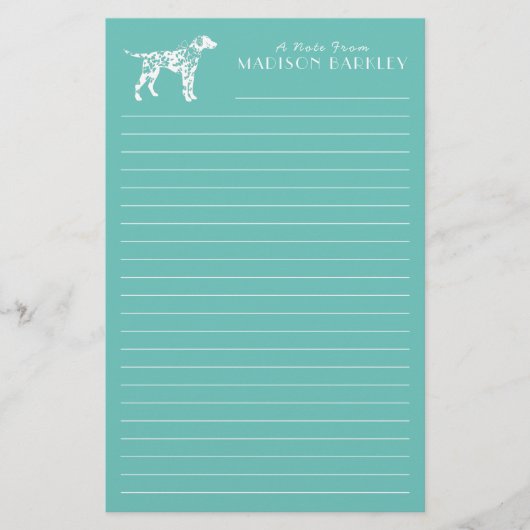 ダルマチアン犬の子犬 便箋 (正面)