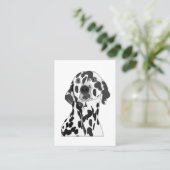 ダルマチアン犬の獣医ペットケア 名刺 (スタンド正面)