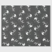 ダルマチアン犬の赤ちゃんシャワーパピーグレー ラッピングペーパー (フラット)