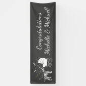 ダルマチアン犬の赤ちゃんシャワーパピーグレー 横断幕 (縦)