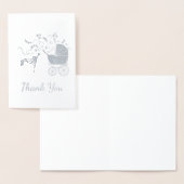 ダルマチアン犬の赤ちゃんシャワーパピーグレー 箔カード (ディスプレー)