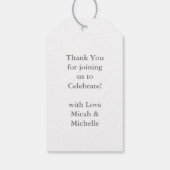 ダルマチアン犬の赤ちゃんシャワーパピーピンクの女の子 ギフトタグ (裏面)