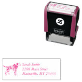 ダルマチアン犬の赤ちゃんシャワーパピーピンクの女の子 セルフインキングスタンプ (インサイチュ)