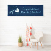 ダルマチアン犬の赤ちゃんシャワーパピーブルーボーイ 横断幕 (インサイチュ)