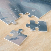 ダルマチアン犬オートバイのクリスマスに乗る ジグソーパズル (側面)