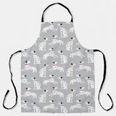 ダルマチアン犬水玉模様動物の水の色の子供 エプロン (正面)