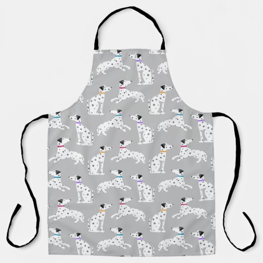 ダルマチアン犬水玉模様動物の水の色の子供 エプロン (正面)