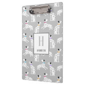 ダルマチアン犬水玉模様動物の水の色の子供 クリップボード (左)