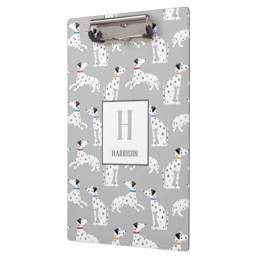 ダルマチアン犬水玉模様動物の水の色の子供 クリップボード (左)