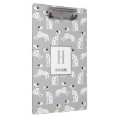 ダルマチアン犬水玉模様動物の水の色の子供 クリップボード (右)