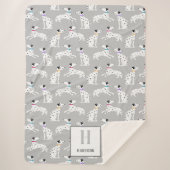 ダルマチアン犬水玉模様動物の水の色の子供 シェルパブランケット (正面)