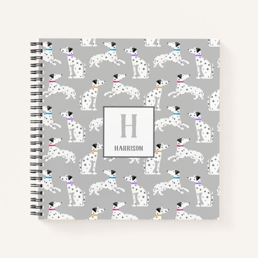 ダルマチアン犬水玉模様動物の水の色の子供 ノートブック (正面)