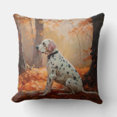 ダルマチアン紅葉秋 クッション (正面)