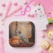 ダルマチアン紅葉秋 ペーパープレート (パーティー)