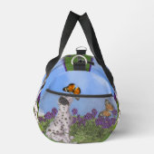 ダルマチアン絵を描パピーパーソナライズされた蝶 ダッフルバッグ (右)