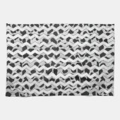 ダルマチアン黒白シュヴロン キッチンタオル (横)