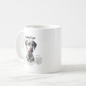 ダルマチアン(肝臓)歴史デザイン コーヒーマグカップ (正面左)