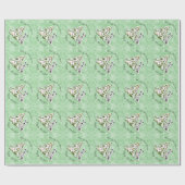 ダルマチア人およびクリスマスツリー ラッピングペーパー (フラット)