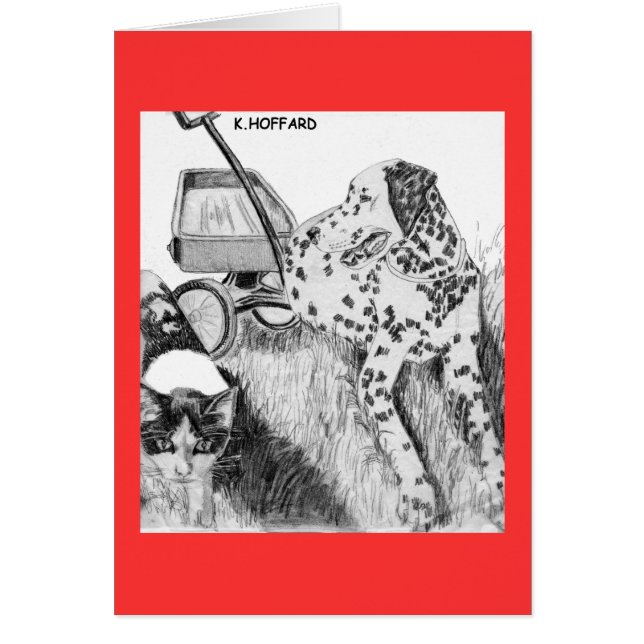 ダルマチア人および子ネコ (正面)