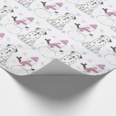 ダルマチア人および雪だるま ラッピングペーパー (角)