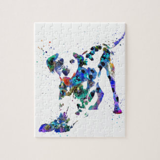 ダルマチア人、Dalmatian犬、水彩画のダルマチア人 ジグソーパズル