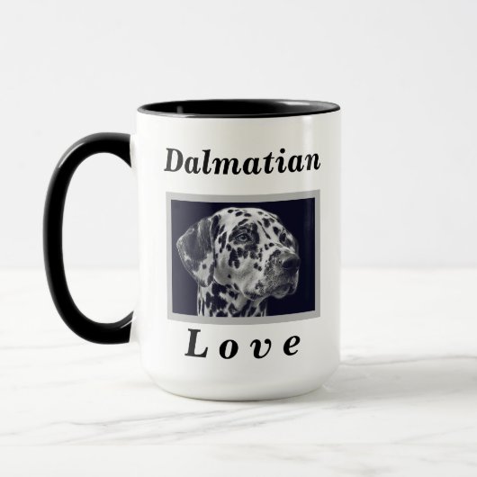 ダルマチア愛の犬の恋人の贈り物のために彼のコーヒー マグカップ (左)