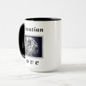 ダルマチア愛の犬の恋人の贈り物のために彼のコーヒー マグカップ (正面左)