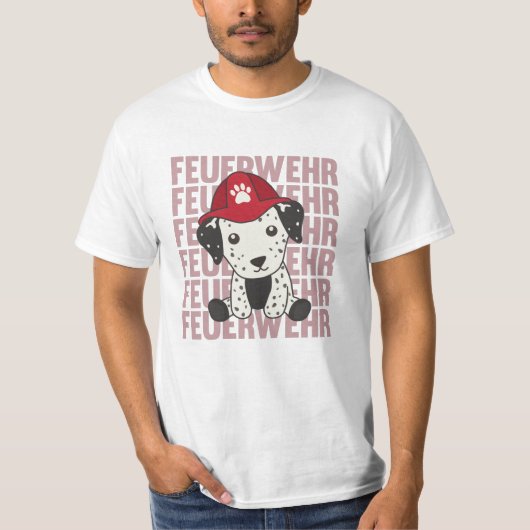 ダルマチア消防団犬かわいい犬 Tシャツ (正面)