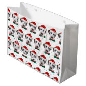 ダルマチア犬がクリスマスを育てる ラージペーパーバッグ (正面アングル)