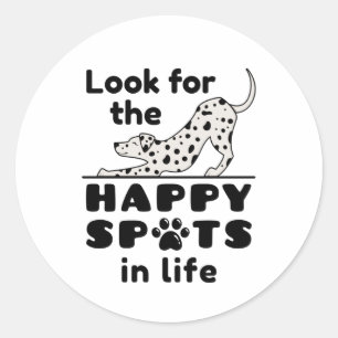 ダルマチア犬の幸せな場所を探す ラウンドシール