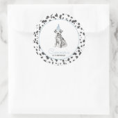 ダルマチア犬の青い党の好意 ラウンドシール (バッグ)