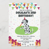 ダルマチア誕生日招待状 招待状 (正面/裏面)