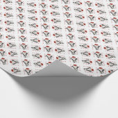 ダルマチア語(blk)サンタポーズ ラッピングペーパー (角)