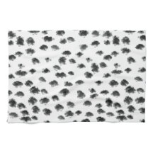 ダルマチア黒白ドットアニマルプリント