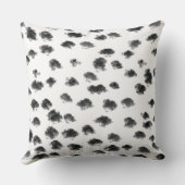 ダルマチア黒白ドットアニマルプリント クッション (裏面)
