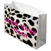 ダルマチカスタマイズアのファーテクスチャ ラージペーパーバッグ (裏面アングル)