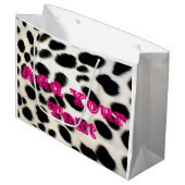 ダルマチカスタマイズアのファーテクスチャ ラージペーパーバッグ (正面アングル)