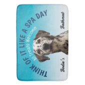 ダルマチパーソナライズされたアン犬の恋人 バスマット (正面縦)