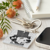 ダルマチフォーマルアン、ハウンド、ハット キーホルダー (正面右)