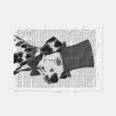 ダルマチフォーマルアン、ハウンド、ハット フリースブランケット (正面(横))